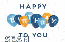 happy birthday to you balloons greetings blue
