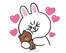 Hug Bunny GIF - Hug Bunny Bear GIFs