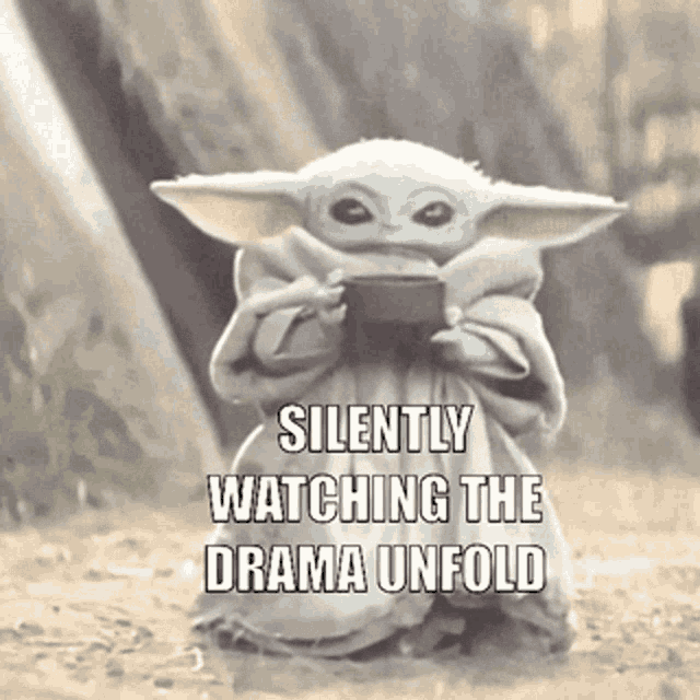 Baby Yoda Silently Watching The Drama Unfold GIF - Baby Yoda Silently Watching The Drama Unfold Shade GIFs