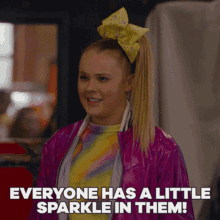 everyone has a little sparkle in them jojo siwa bow hair bow glow everyone has a little sparkle in them jojo siwa bow hair bow glow