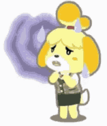 Worried Isabelle GIF - Worried Isabelle Animal Crossing GIFs
