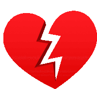 Broken Heart Symbols Sticker - Broken Heart Symbols Joypixels Stickers