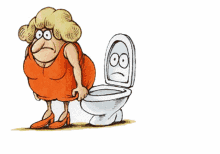 toliet witch crap big nosed lady holy crap