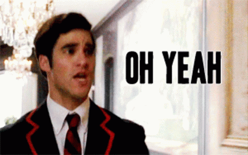 Glee,Blaine Anderson,Oh Yeah,Friday Feeling,yeah,weekend,Darren Criss,excit...