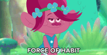 Forvce Of Habit Poppy GIF - Forvce Of Habit Poppy Trolls The Beat Goes On GIFs
