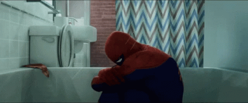 Spider Man Crying GIF - Spider Man Crying Bathroom GIFs