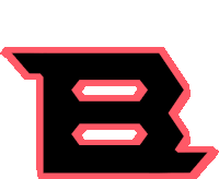 Baconly Letter B Sticker - Baconly Letter B Logo Stickers
