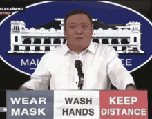 Harry Roque Wear Mask GIF - Harry Roque Wear Mask Wash Hands GIFs