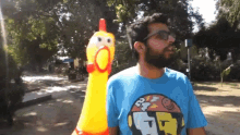 Aakash Mehta Chicken Balloon GIF - Aakash Mehta Chicken Balloon Walk Away GIFs