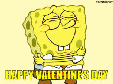 valentines day spongebob love hearts valentine