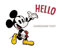 Hello Mickey Mouse GIF - Hello Mickey Mouse Walking GIFs