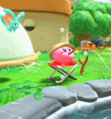 Kirby Fishing GIF - Kirby Fishing Kirby Forgotten Land GIFs