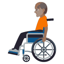 sitting on wheelchair joypixels person with disability manual wheelchair wheelchair