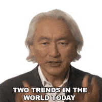 Two Trends In The World Today Michio Kaku Sticker - Two Trends In The World Today Michio Kaku Big Think Stickers