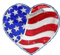 Heart Sparkles Heart Sticker - Heart Sparkles Heart American Flag Heart Stickers