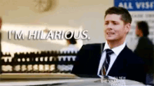 Totes Hilar GIF - Supernatural Dean Winchester Im Funny GIFs