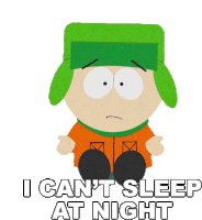 I Cant Sleep At Night Kyle Broflovski Sticker - I Cant Sleep At Night Kyle Broflovski South Park Stickers