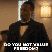 Do You Not Value Freedom Booker T Washington GIF - Do You Not Value Freedom Booker T Washington Murdochmysteries GIFs