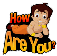 How Are You Chhota Bheem Sticker - How Are You Chhota Bheem How Are You Doing Stickers