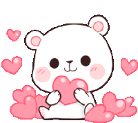 Heart Bear Sticker - Heart Bear Surroundings Stickers