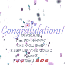 Congratulations Michael Im So Happy For You GIF - Congratulations Michael Congratulations Im So Happy For You GIFs