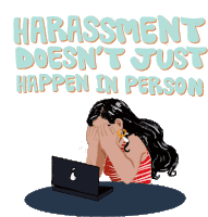 Harassment Harassment Doesnt Just Happen In Person Sticker - Harassment Harassment Doesnt Just Happen In Person Cyber Bully Stickers