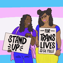 Stand Up For Trans Lives At The Polls Speak Out GIF - Stand Up For Trans Lives At The Polls Stand Up Speak Out GIFs