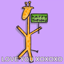 Tuesday Happy GIF - Tuesday Happy Giraffe GIFs