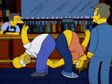 Upside Down Hand Shake - The Simpsons GIF - The Simpsons Simpson Barny Gumble GIFs
