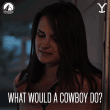 What Would A Cowboy Do Christina GIF - What Would A Cowboy Do Christina Yellowstone GIFs