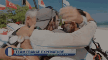 group hug team france expenature worlds toughest race eco challenge fiji hugging