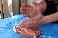 massage meat prepare food
