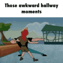 johnny bravo lol that awkward moment awkward hallway