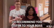 Id Recommend You Listen To Your Boss Sherri Shepherd GIF - Id Recommend You Listen To Your Boss Sherri Shepherd Principal Paula GIFs