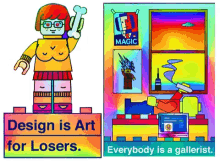 design is art for losers everybody is a gallerist trippy art bone