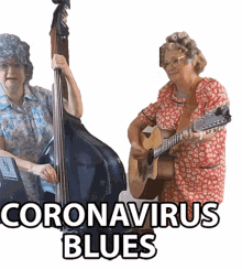 coronavirus blues happily nice old ladies playing blues playing cello playing guitar