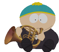 Playing The Trumpet Eric Cartman Sticker - Playing The Trumpet Eric Cartman South Park Stickers