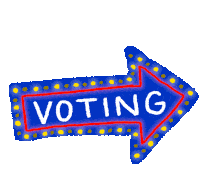 Voting Vote Sign Sticker - Voting Vote Sign Polls Stickers