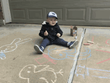 cute baby kid boy chalk