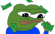 pepe raining money rich