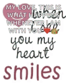 love when i see you my heart smiles