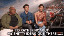 Id Rather Not Put My Shitty Ideas Out There Tom Holland GIF - Id Rather Not Put My Shitty Ideas Out There Tom Holland Zendaya GIFs