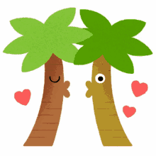 kiss palm trees love kissing mauro gatti