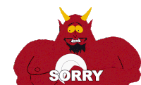 Sorry Satan Sticker - Sorry Satan South Park Stickers