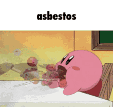 kirby asbestos inhale eating eat