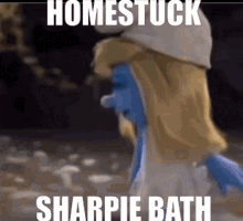 Homestuck Sharpie Bath GIF - Homestuck Sharpie Bath Smurfs GIFs