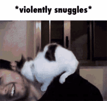 Snuggles Bunny GIF - Snuggles Bunny Violently Snuggles GIFs
