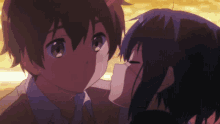 Chuunibyou Anime GIF - Chuunibyou Anime Kiss GIFs