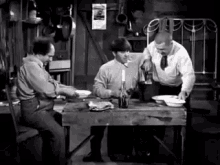 larry fine hot soup bad food disgusted table