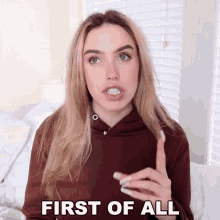 First Of All Stella Rae GIF - First Of All Stella Rae First And Foremost GIFs